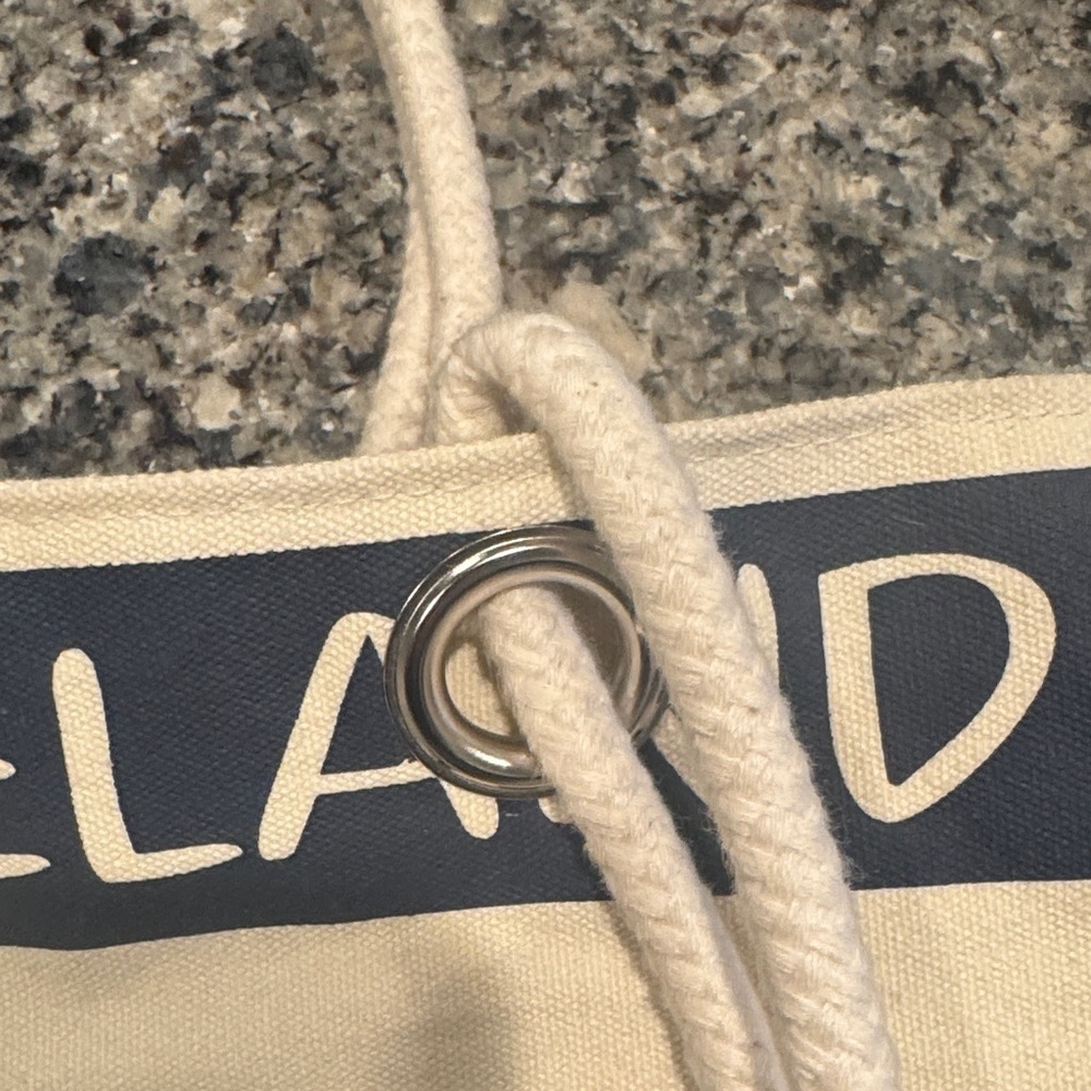 Ireland Canvas Tote Bag - Cream and Navy - Picture 4 of 8